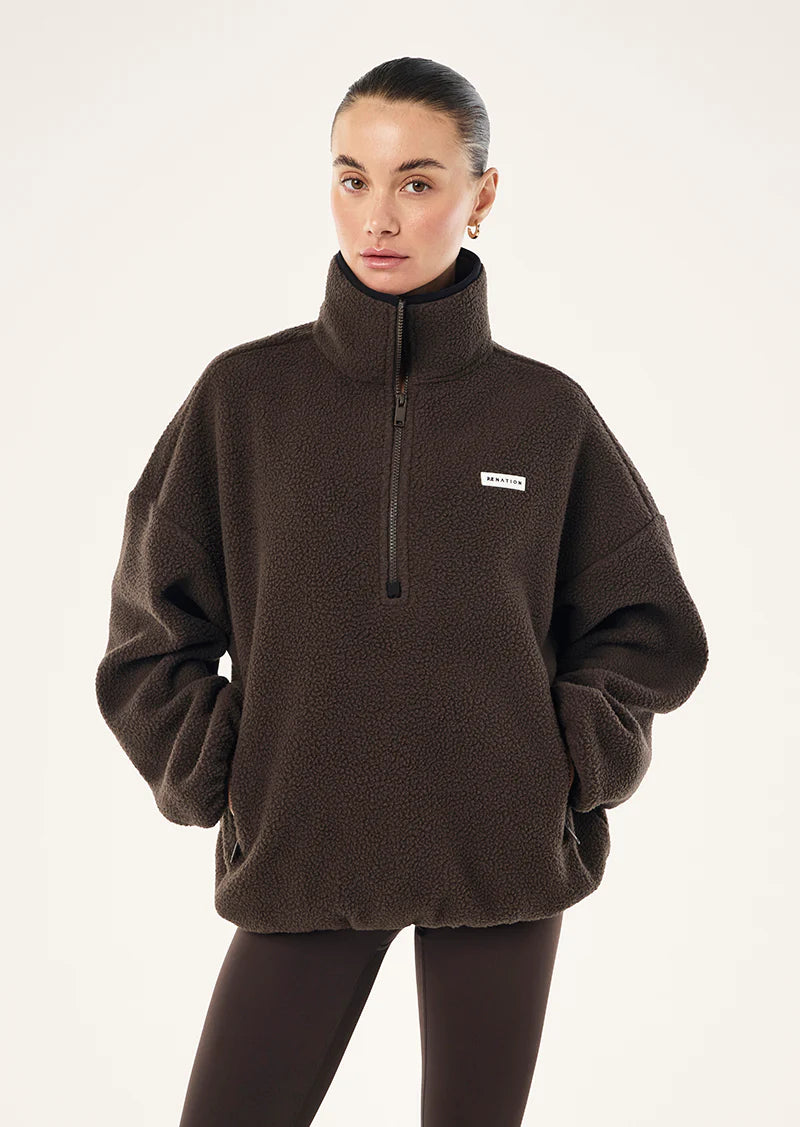 PE NATION | Rotate Quarter Zip Coffee