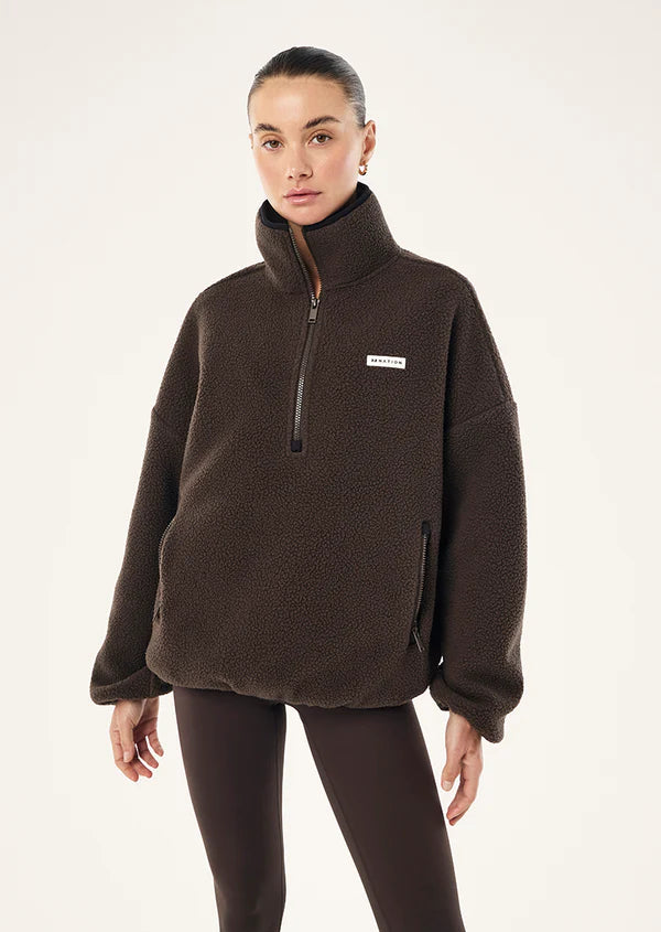PE NATION | Rotate Quarter Zip Coffee