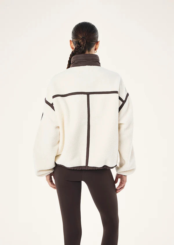 PE NATION | Lennon Sherpa Jacket Whisper White