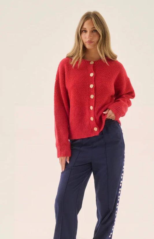 ARAMINTA JAMES | AIMES SHELL CARDIGAN DEEP CORAL