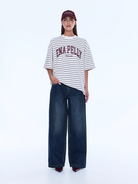 ENA PELLY | Maeve Relaxed Tee Burgundy
