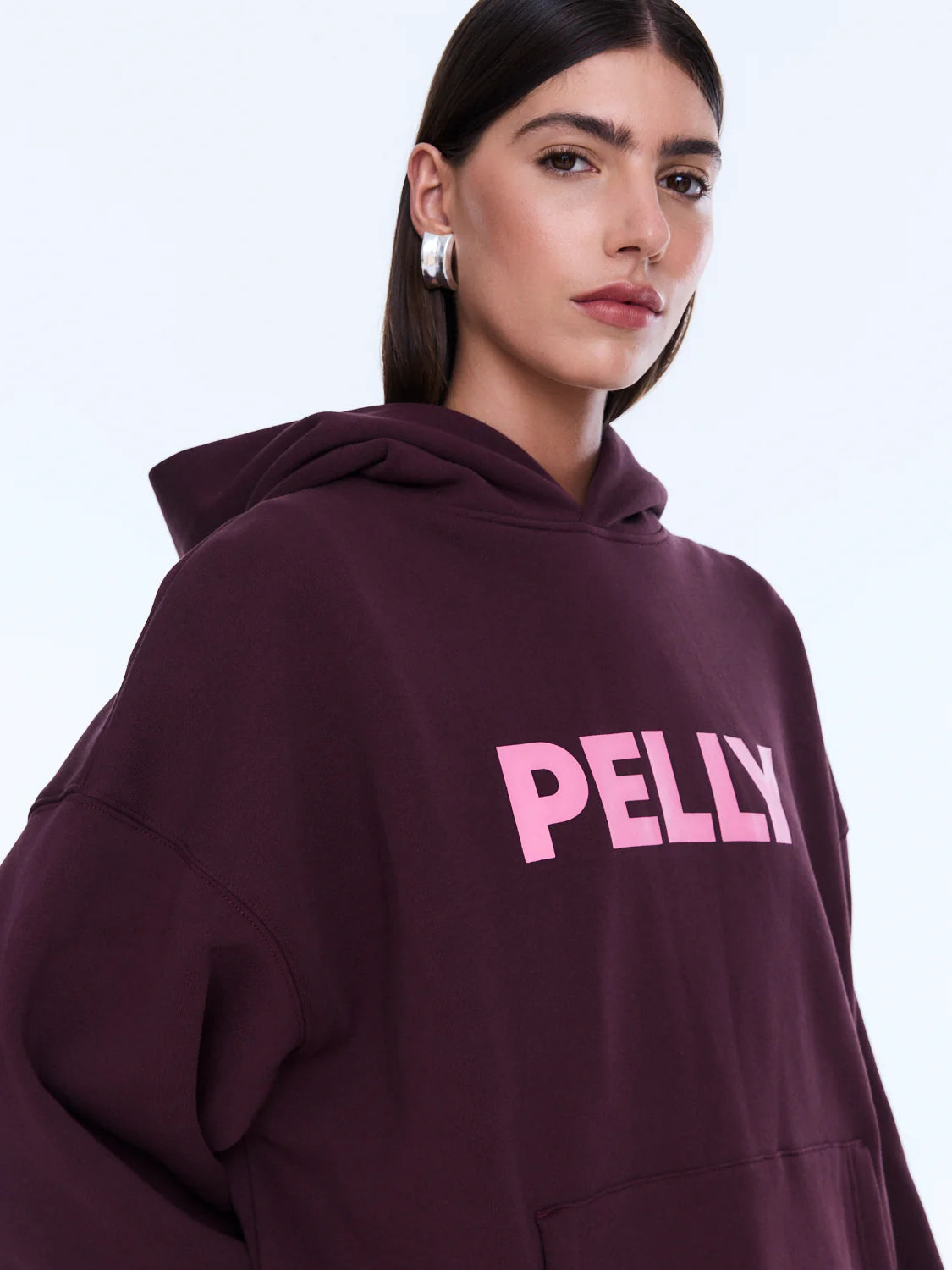 ENA PELLY | Cassie Oversized Hoodie Deep Cherry