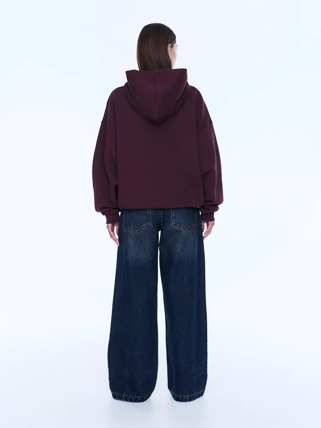 ENA PELLY | Cassie Oversized Hoodie Deep Cherry