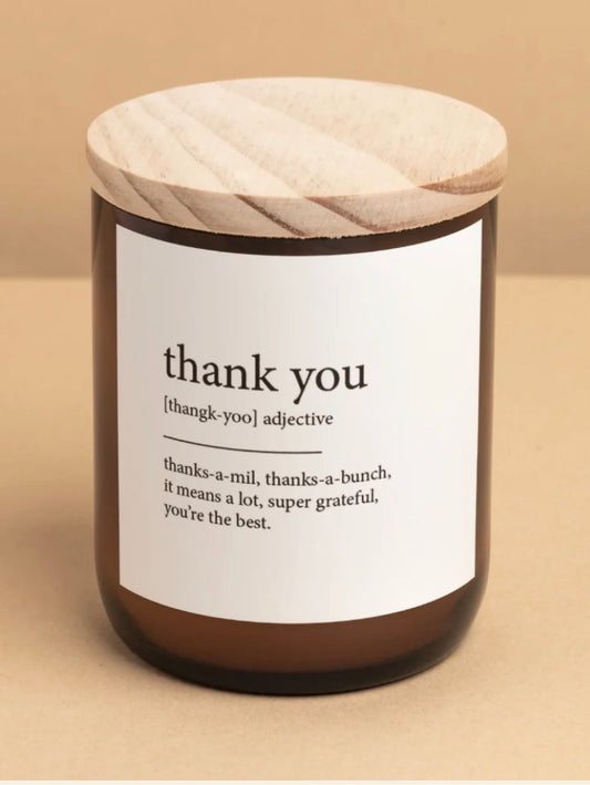 THE COMMONFOLK | Thank You ~ Dictionary Meaning Candle