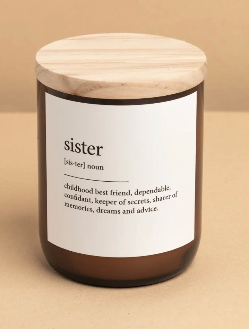 THE COMMONFOLK | Sister ~ Dictionary Meaning Candle