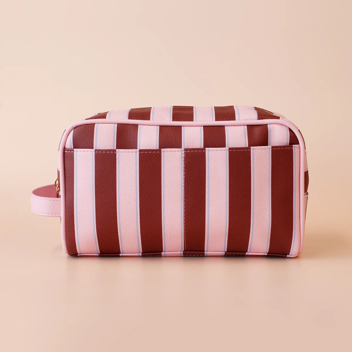 FOX AND FALLOW | Burgundy Stripe Wash Bag