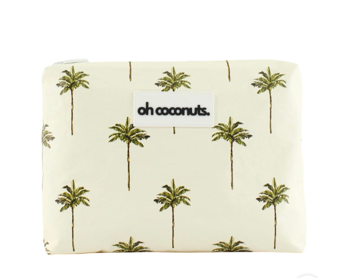 Oh COCONUTS | Wet | Dry Beach Pouch | Large | LA Palms