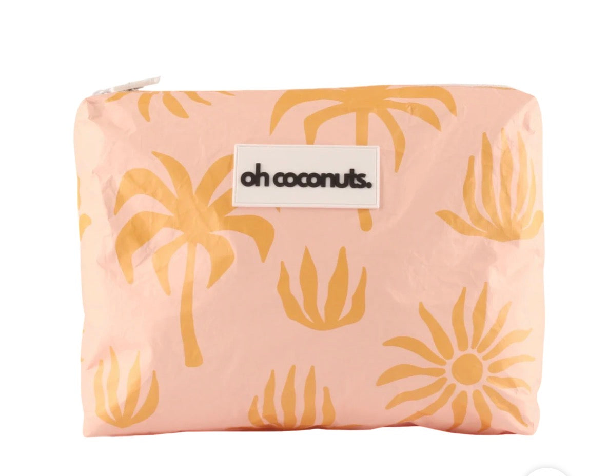 Oh COCONUTS | Wet | Dry Pouch | Medium | Pink Palms