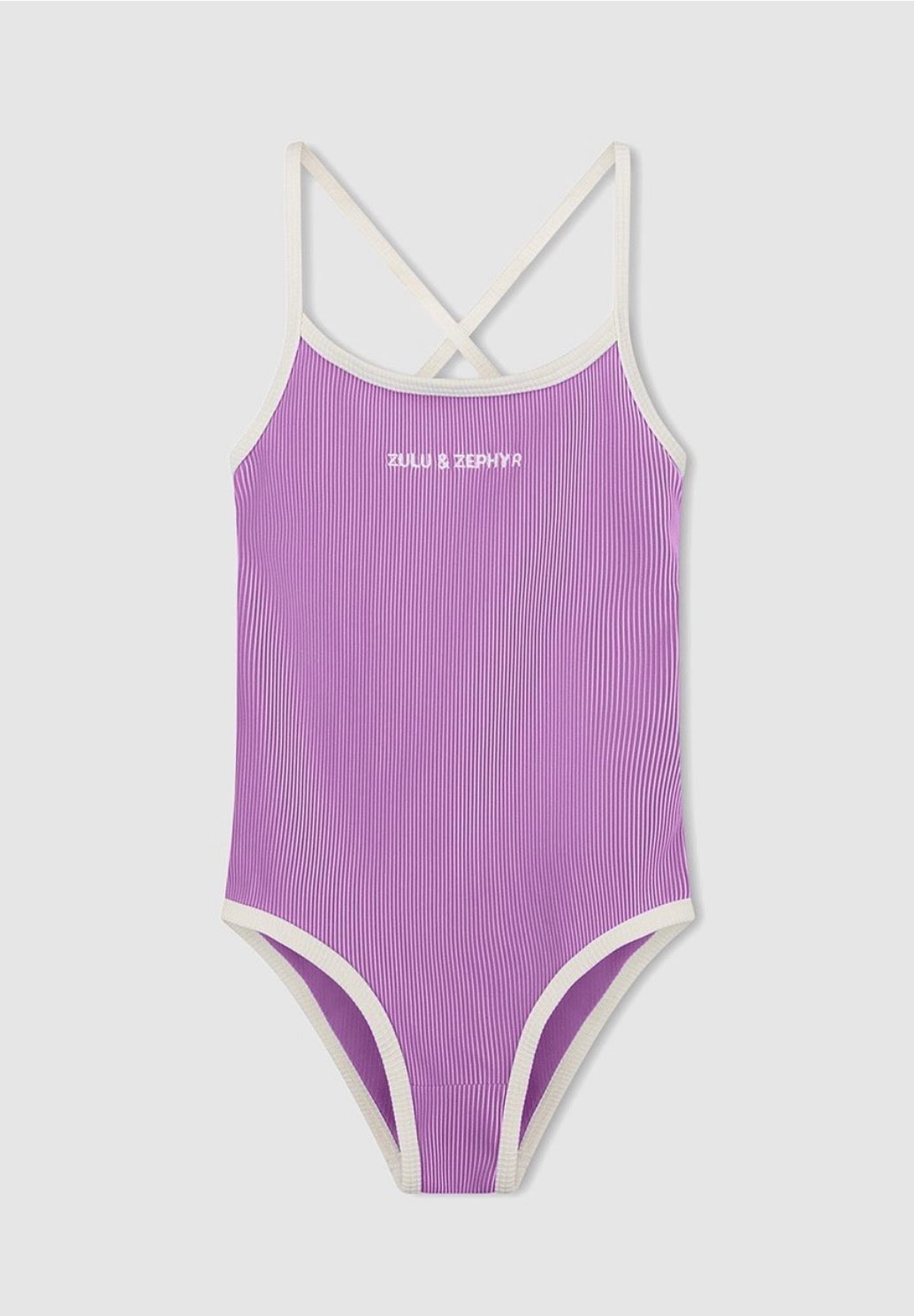 ZULU & ZEPHYR | Mini Stripe Rib One Piece Lilac