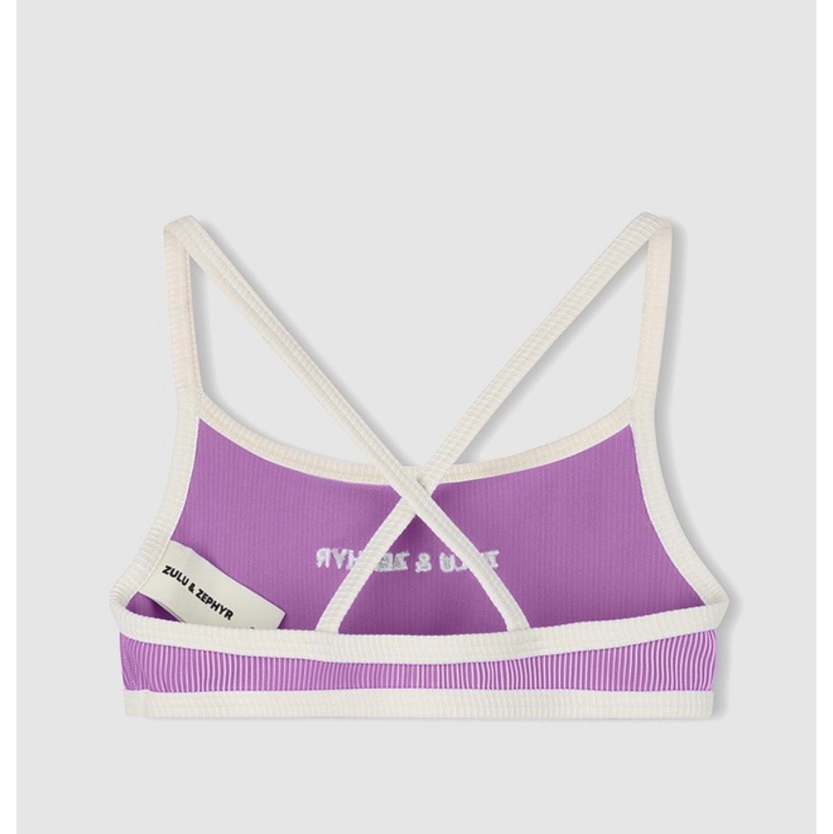 ZULU & ZEPHYR | Mini Stripe Bikini Top Lilac