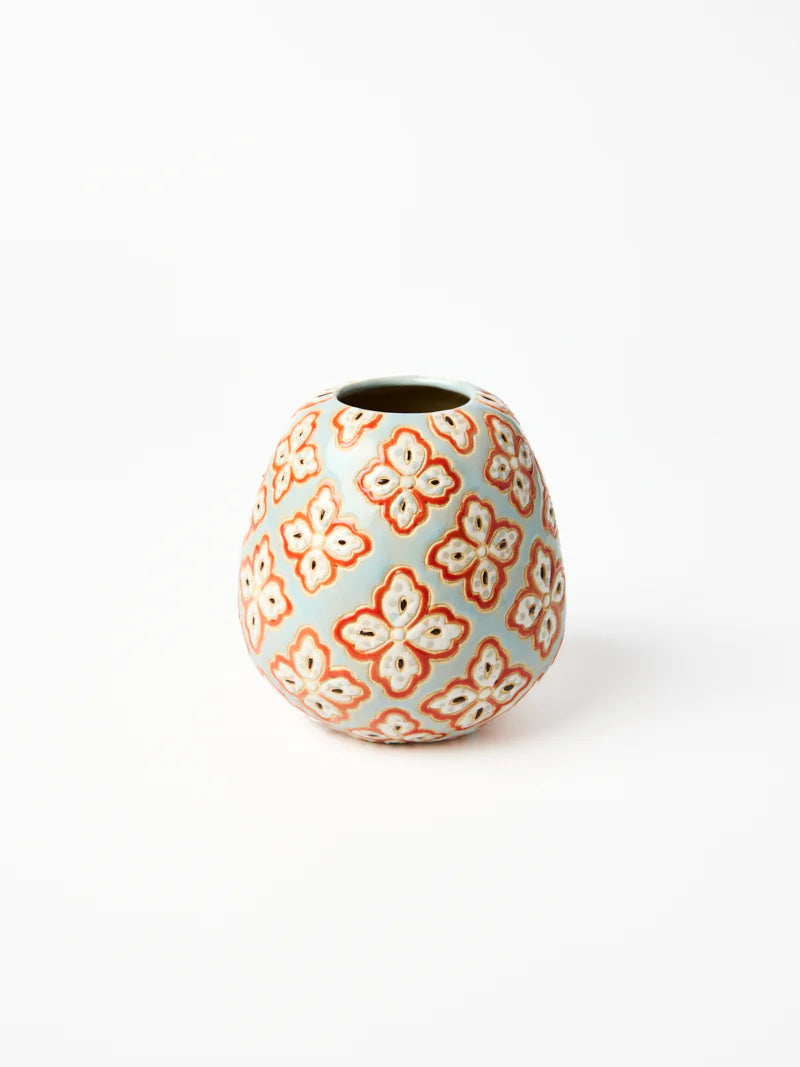 JONES AND CO | Pollen Vase Blue Paisley