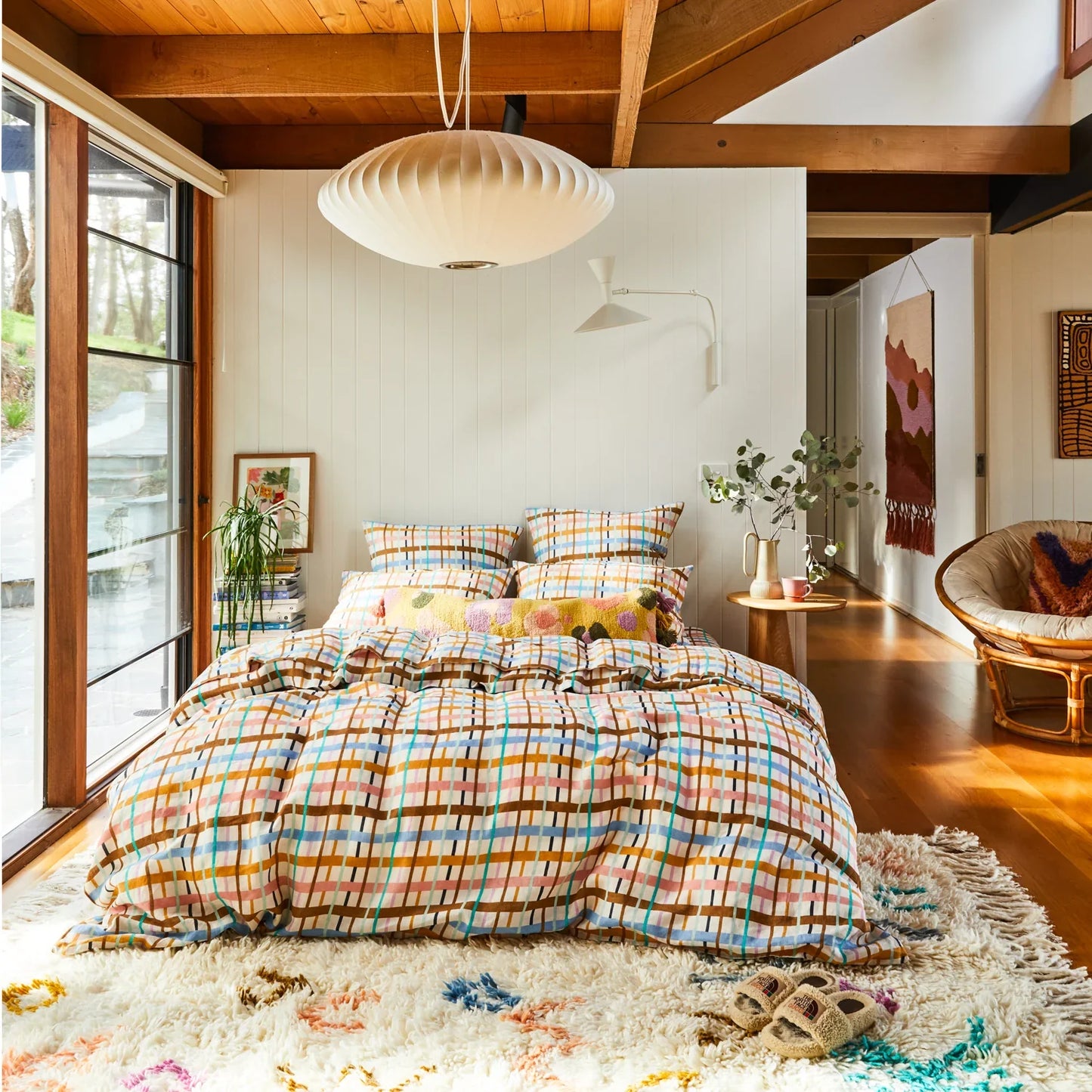 SAGE X CLARE | Cady Check Linen Quilt Cover KING
