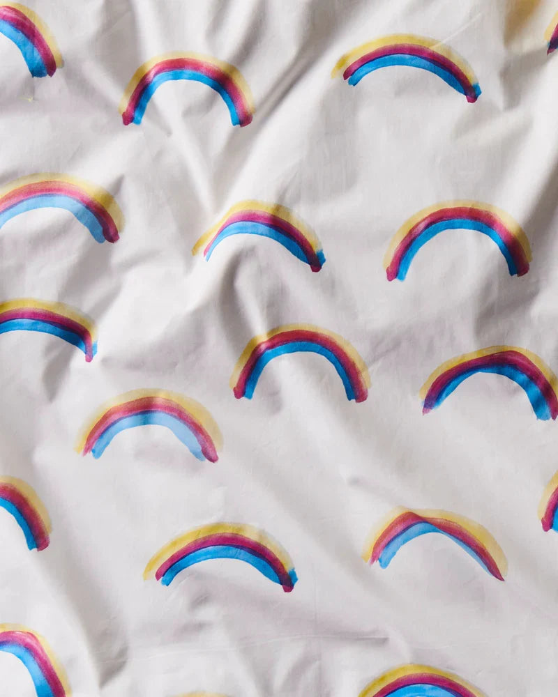 KIP & CO | Rainbow Love Organic Cotton fitted cot sheet