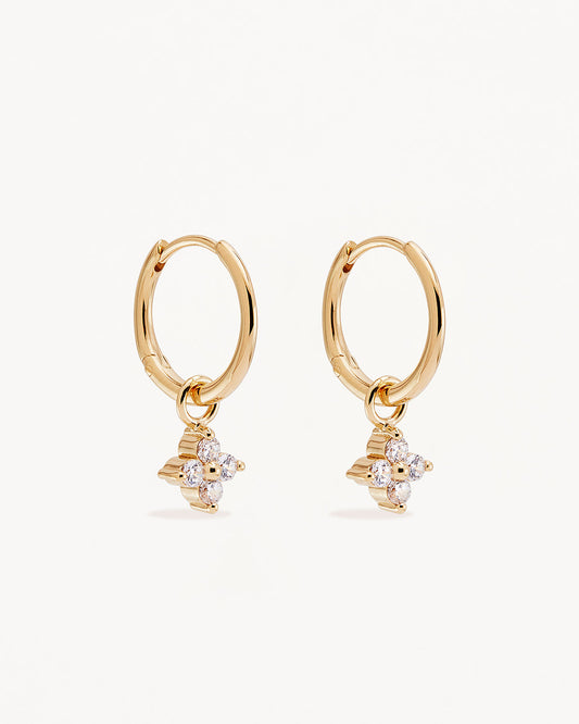 BY CHARLOTTE | Crystal Bloom Hoops Gold