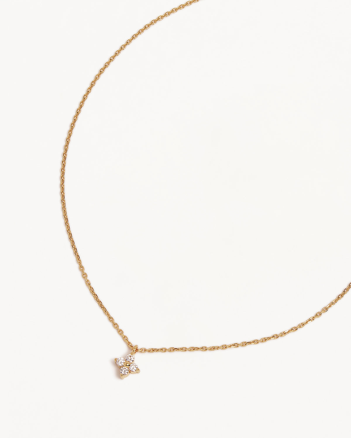 BY CHARLOTTE | Crystal Bloom Necklace Gold