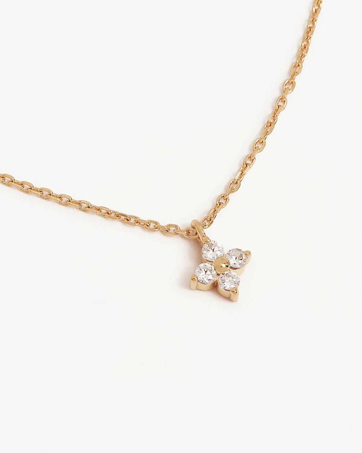 BY CHARLOTTE | Crystal Bloom Necklace Gold