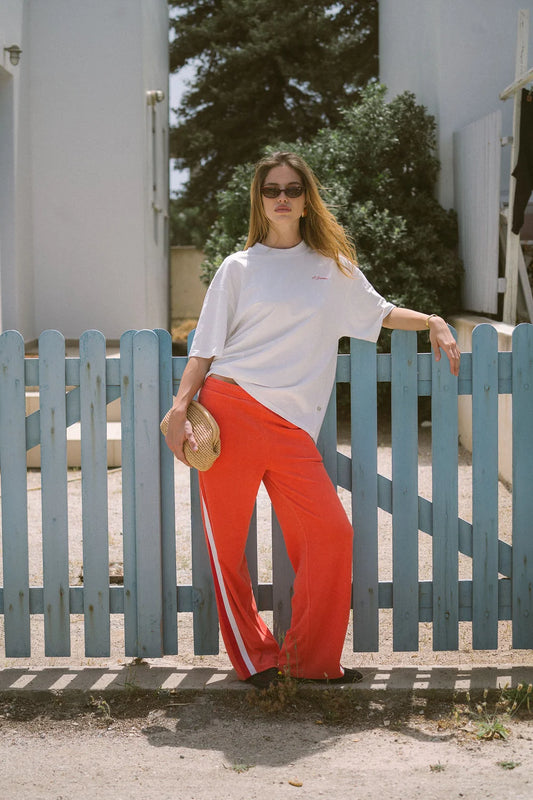 ARAMINTA JAMES | Palmera Terry Trackpant Soft Coral