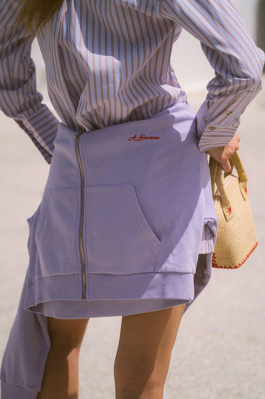 ARAMINTA JAMES | Zip Thru Hoodie Lavender