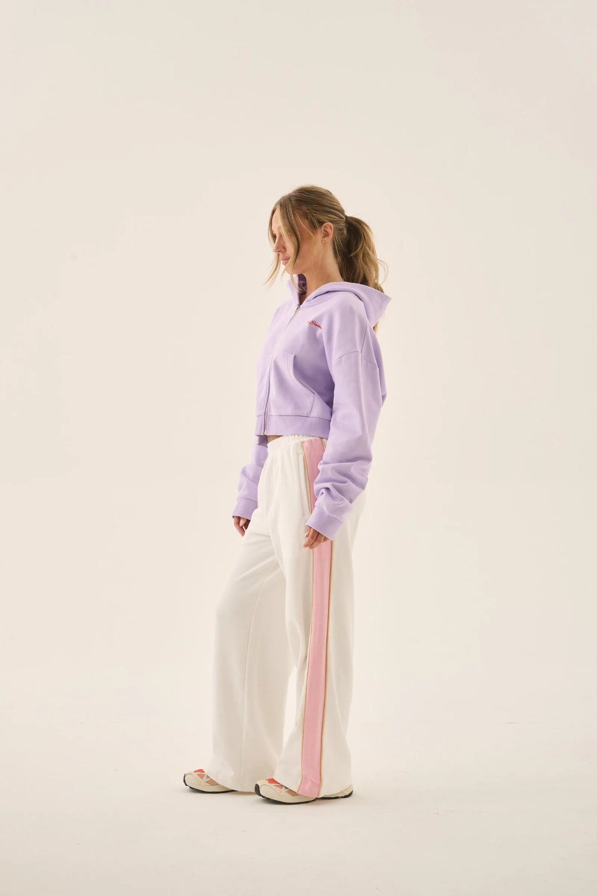 ARAMINTA JAMES | Zip Thru Hoodie Lavender