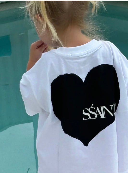 S’SAINT | KIDS HEART TEE - BLACK