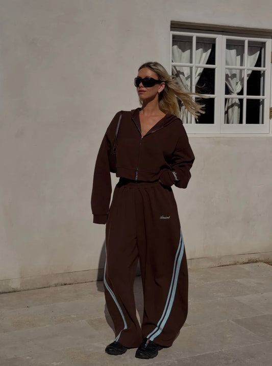 S’SAINT | Barrel Trackpant - Blue & Brown