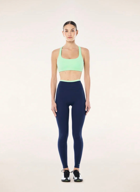 PE NATION | Vita Full Length Legging In Dark Navy & Kiwi Green
