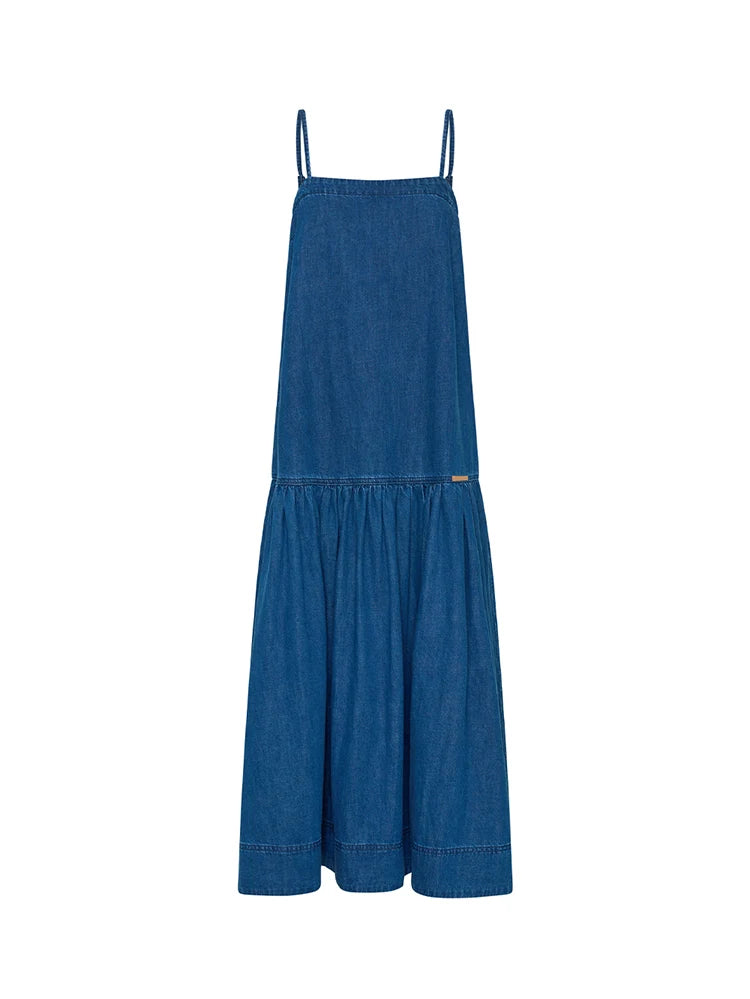 KIVARI | Vaila Denim Midi Dress