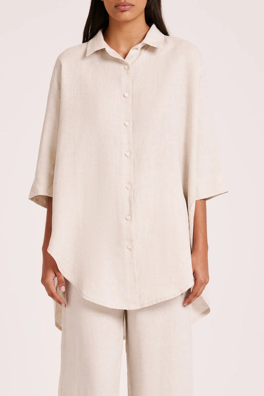 Nude Lucy | Linen Longline Shirt